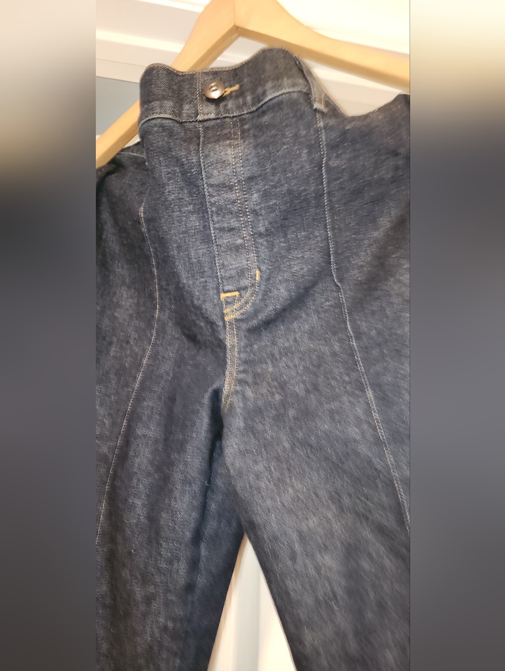 Dark Wash Flair Leg Denim Pants